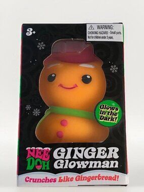 Schylling Needoh Squishmas Ginger Glowman - Squeeze Toy - Satisfying New in box